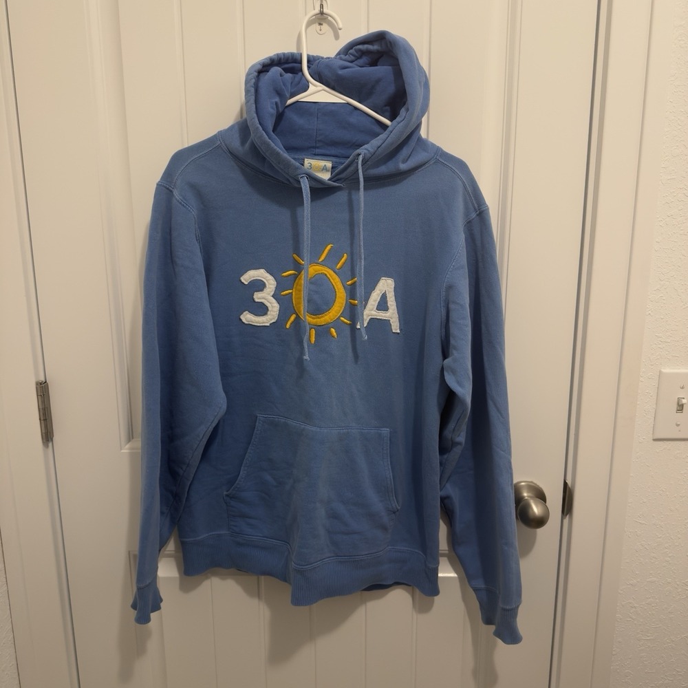 3OA Women's Bright Blue Hooded Sweatshirt‎ Front Pocket Size Small